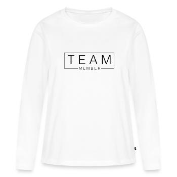 Membres de l’équipe - T-shirt manches longues Premium bio Femme - blanc - Devant - Julia (174cm)