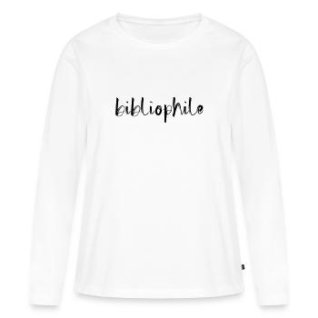 bibliophile - Women's Premium Organic Long Sleeve Shirt - white - Front - Julia (174cm)