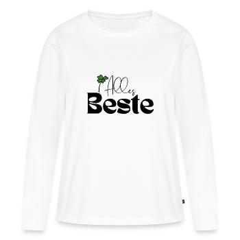 Alles Beste - Frauen Premium Bio Langarmshirt - Weiß - Vorne - Julia (174cm)