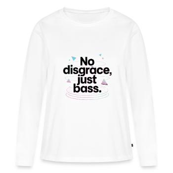 Pas de disgrâce, juste de la basse rétro - T-shirt manches longues Premium bio Femme - blanc - Devant - Julia (174cm)