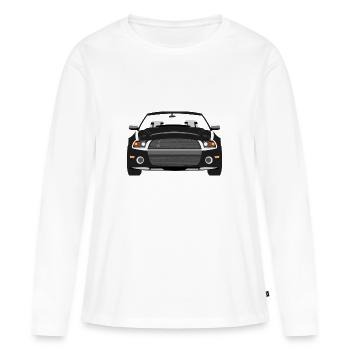 auto - Frauen Premium Bio Langarmshirt - Weiß - Vorne - Julia (174cm)