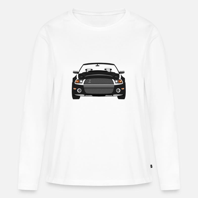auto - Frauen Premium Bio Langarmshirt - Weiß