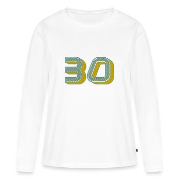 30 - Women's Premium Organic Long Sleeve Shirt - white - Front - Julia (174cm)