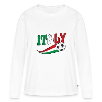 Italie Italien Italien Italie - T-shirt manches longues Premium bio Femme - blanc - Devant - Julia (174cm)