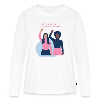 Frauenrechte - Frauen Premium Bio Langarmshirt - Weiß - Vorne - Julia (174cm)