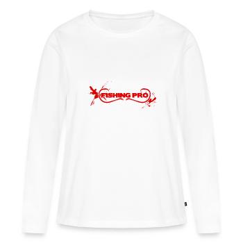 Pêche Pro - T-shirt manches longues Premium bio Femme - blanc - Devant - Julia (174cm)