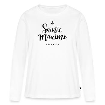 Sainte-Maxime - France - Women's Premium Organic Long Sleeve Shirt - white - Front - Julia (174cm)