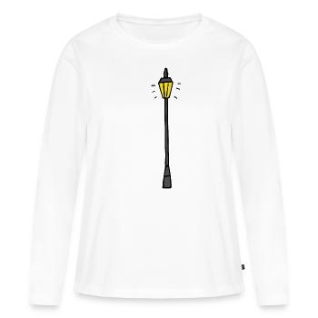 Lanterne - éclairage - T-shirt manches longues Premium bio Femme - blanc - Devant - Julia (174cm)