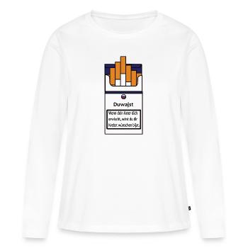 Zigaretten Russisch - Frauen Premium Bio Langarmshirt - Weiß - Vorne - Julia (174cm)