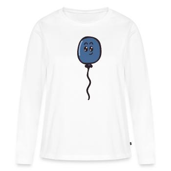 Ballon - T-shirt manches longues Premium bio Femme - blanc - Devant - Julia (174cm)