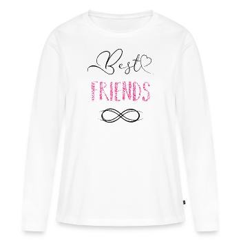 Beste Freunde - Frauen Premium Bio Langarmshirt - Weiß - Vorne - Julia (174cm)