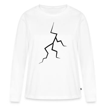 Blitz Icon Wetter Gewitter - Frauen Premium Bio Langarmshirt - Weiß - Vorne - Julia (174cm)