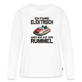 Je conduis des autos tamponneuses électriques de fête foraine - T-shirt manches longues Premium bio Femme - blanc - Devant - Julia (174cm)