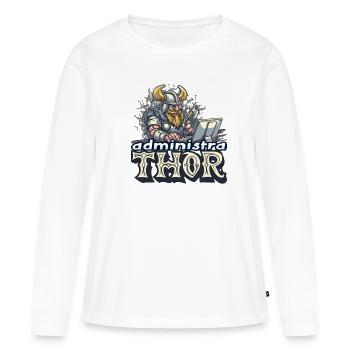 Viking Databaseadministra-thor Nerdy - Women's Premium Organic Long Sleeve Shirt - white - Front - Julia (174cm)