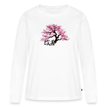 Hiragana Katakana Kaizen-methode Kaizen - Frauen Premium Bio Langarmshirt - Weiß - Vorne - Julia (174cm)