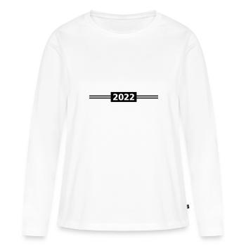 2022 - T-shirt manches longues Premium bio Femme - blanc - Devant - Julia (174cm)
