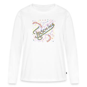 Fasching - Frauen Premium Bio Langarmshirt - Weiß - Vorne - Julia (174cm)