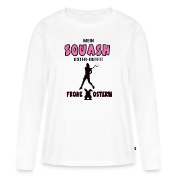 Squash Spielerin Squasherin Oster Geschenk Ostern - Frauen Premium Bio Langarmshirt - Weiß - Vorne - Julia (174cm)