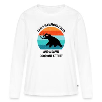 Drôle de mammouth âge de pierre âge glaciaire conception préhistorique - T-shirt manches longues Premium bio Femme - blanc - Devant - Julia (174cm)