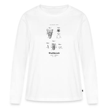 Volant - T-shirt manches longues Premium bio Femme - blanc - Devant - Julia (174cm)