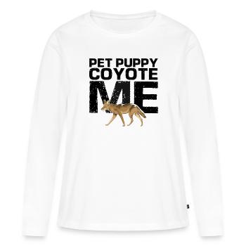 Conception de coyote pour les réacteurs de coyote - T-shirt manches longues Premium bio Femme - blanc - Devant - Julia (174cm)