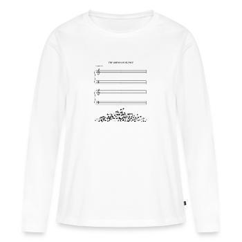 Sound of Silence - Frauen Premium Bio Langarmshirt - Weiß - Vorne - Julia (174cm)