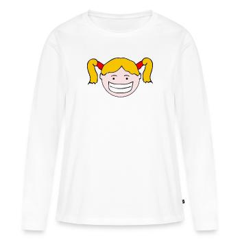 Trudy Walker: Chef - T-shirt manches longues Premium bio Femme - blanc - Devant - Julia (174cm)