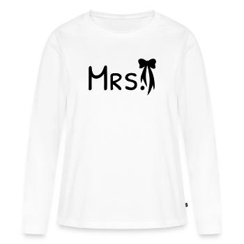 miss bow - Women's Premium Organic Long Sleeve Shirt - white - Front - Julia (174cm)