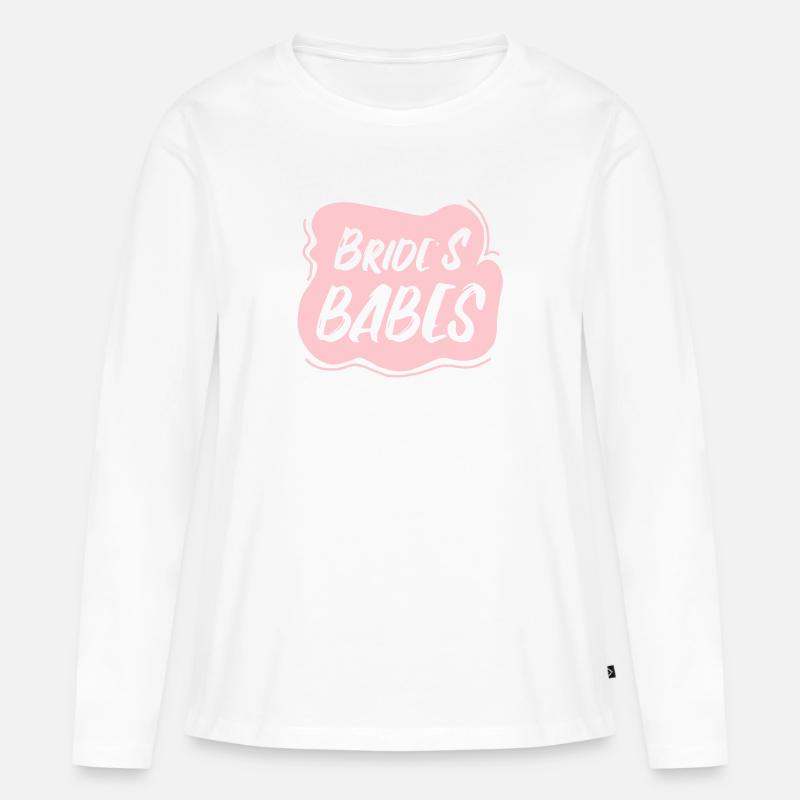 Bride's Babes - Frauen Premium Bio Langarmshirt - Weiß