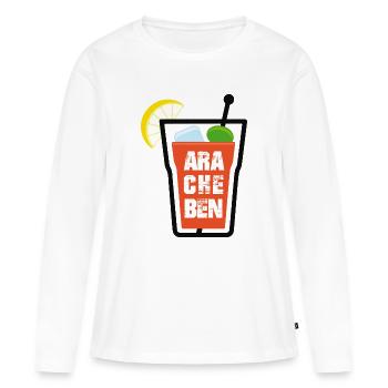 ARA CHE BEN - Cocktail S P R I T Z Icône - T-shirt manches longues Premium bio Femme - blanc - Devant - Julia (174cm)