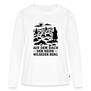 Lande de Lunebourg Wilseder Berg - T-shirt manches longues Premium bio Femme - blanc - Devant - Julia (174cm)