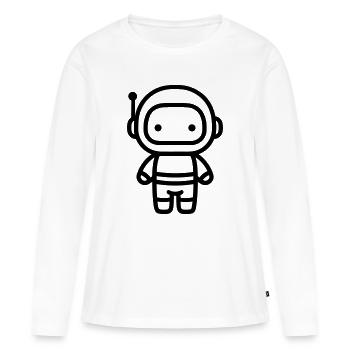 astronaute - T-shirt manches longues Premium bio Femme - blanc - Devant - Julia (174cm)