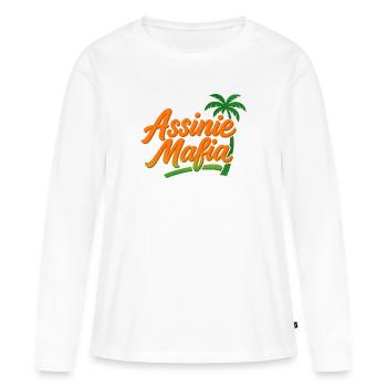 assinie Mafia - T-shirt manches longues Premium bio Femme - blanc - Devant - Julia (174cm)