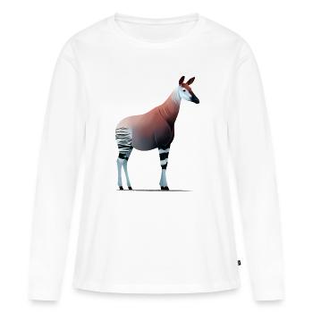 Okapi - Women's Premium Organic Long Sleeve Shirt - white - Front - Julia (174cm)