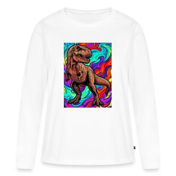 dinosaur - Women's Premium Organic Long Sleeve Shirt - white - Front - Julia (174cm)
