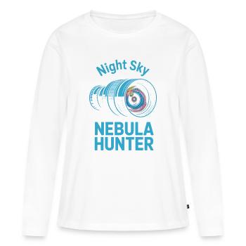Night Sky Nebula Hunter - Women's Premium Organic Long Sleeve Shirt - white - Front - Julia (174cm)