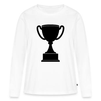 Trophy - Women's Premium Organic Long Sleeve Shirt - white - Front - Julia (174cm)