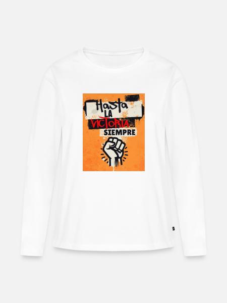 La victoria - Frauen Premium Bio Langarmshirt - Weiß