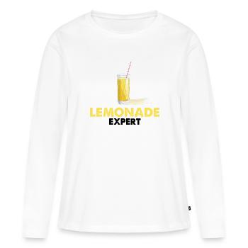 Limonade Limonade Limonade Limonade Stand Design - T-shirt manches longues Premium bio Femme - blanc - Devant - Julia (174cm)