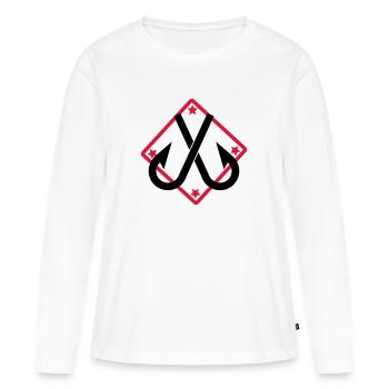 Fischer - Fischerei - Frauen Premium Bio Langarmshirt - Weiß - Vorne - Julia (174cm)