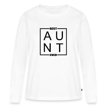 Beste Tante 2021 Geschenk - Frauen Premium Bio Langarmshirt - Weiß - Vorne - Julia (174cm)