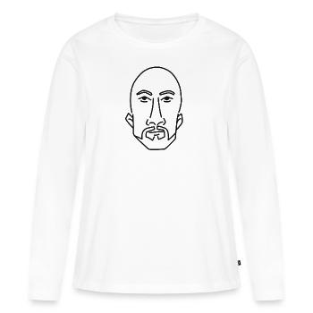 Cooler Typ - Frauen Premium Bio Langarmshirt - Weiß - Vorne - Julia (174cm)