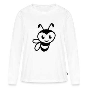 Sweet Bee - Frauen Premium Bio Langarmshirt - Weiß - Vorne - Julia (174cm)