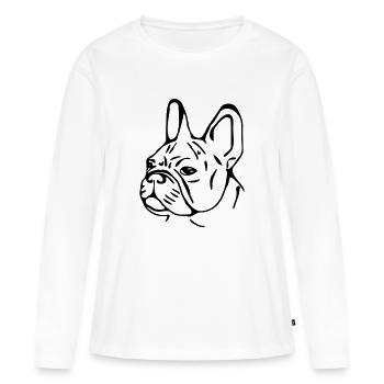 caddy bullykopf - Frauen Premium Bio Langarmshirt - Weiß - Vorne - Julia (174cm)
