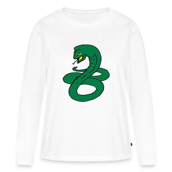Cobra - T-shirt manches longues Premium bio Femme - blanc - Devant - Julia (174cm)