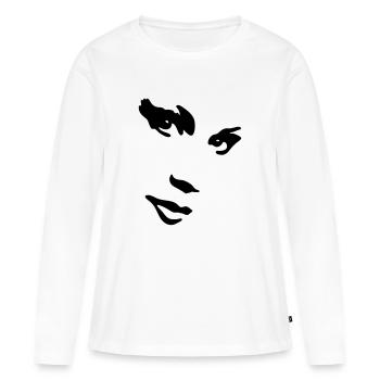 sexy girl, street art - T-shirt manches longues Premium bio Femme - blanc - Devant - Julia (174cm)
