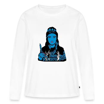 Colt - Butterfly Girl - T-shirt manches longues Premium bio Femme - blanc - Devant - Julia (174cm)