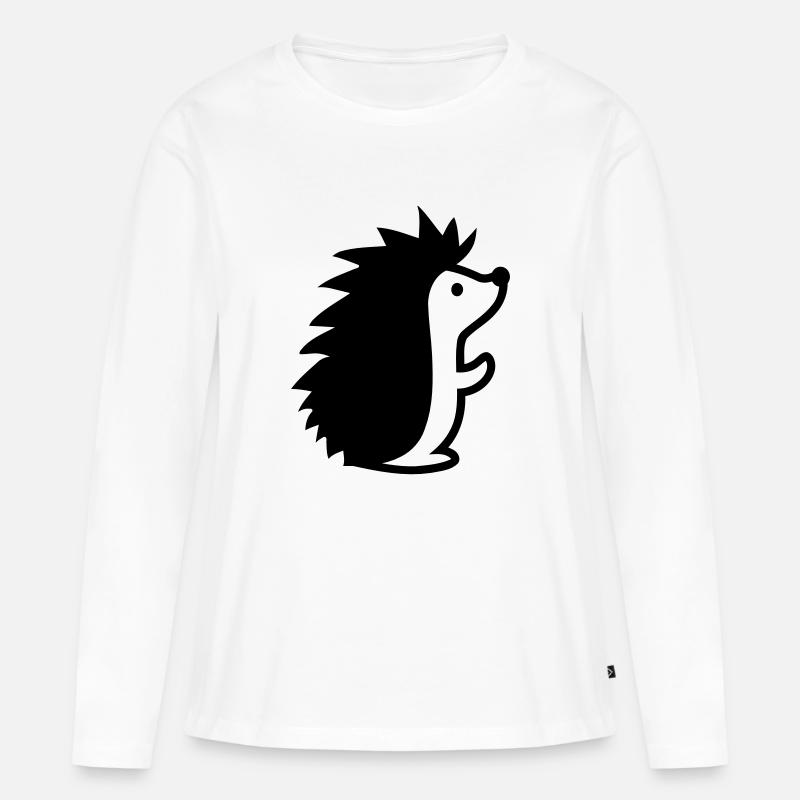Igel - Frauen Premium Bio Langarmshirt - Weiß