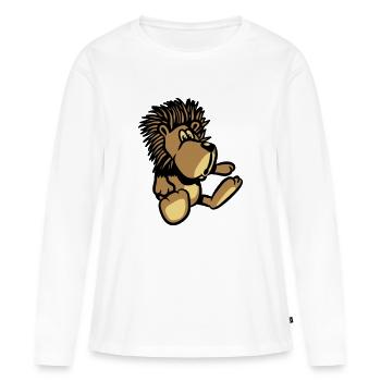 Enfant bébé animaux peluche Lion Toys - T-shirt manches longues Premium bio Femme - blanc - Devant - Julia (174cm)