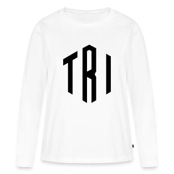 TRI TRIATHLON - T-shirt manches longues Premium bio Femme - blanc - Devant - Julia (174cm)